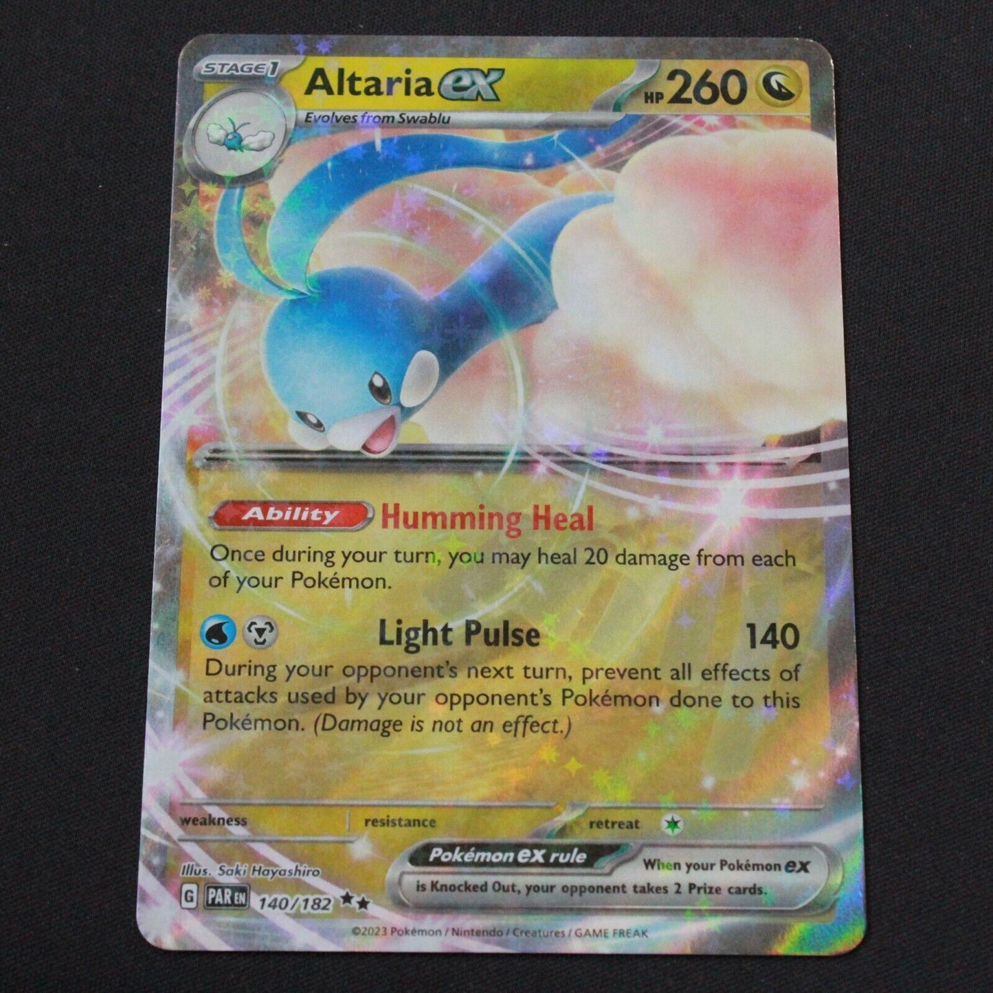 Pokemon SV04: Paradox Rift Double Rare Holofoil Altaria ex 140/182 NM