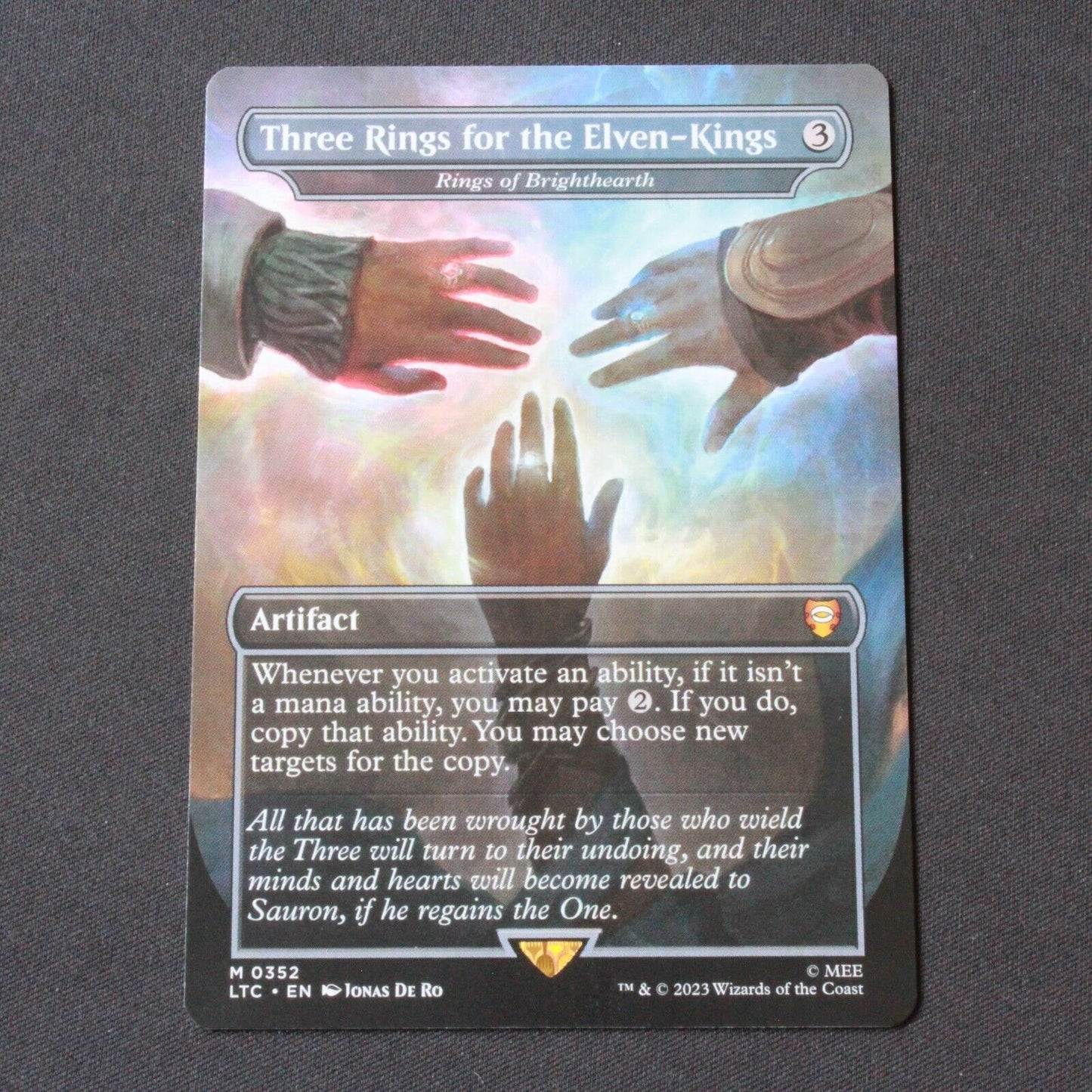 MTG Cmdr:Lord of the Rings (LTC) Mythic Three Rings for the Elven-Kings 352 NM