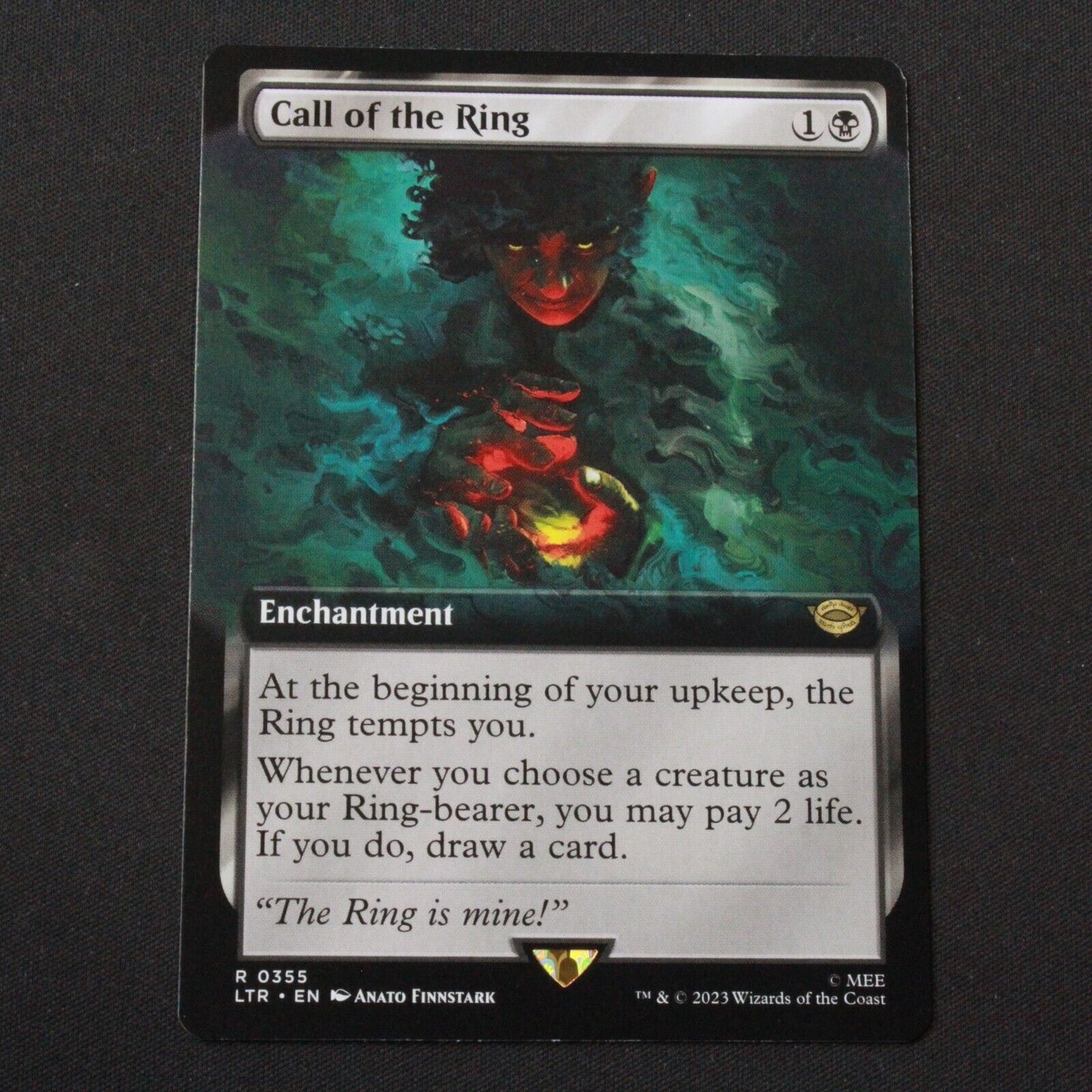 MTG Lord of the Rings (LTR) Rare Call of the Ring (Extended Art) 355 NM