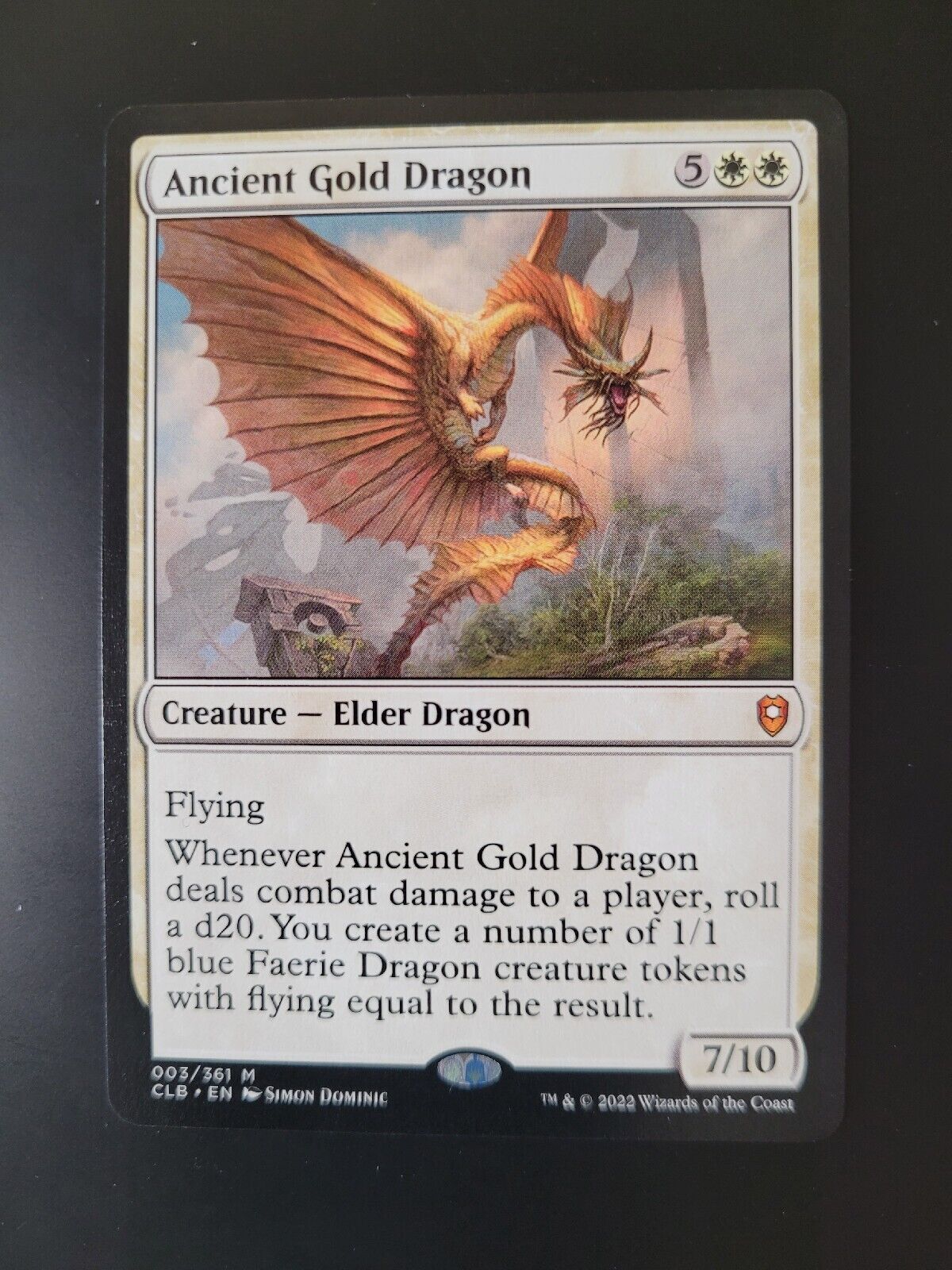 MTG Commander Legends: Baldur's Gate (CLB) Mythic Ancient Gold Dragon 3 NM