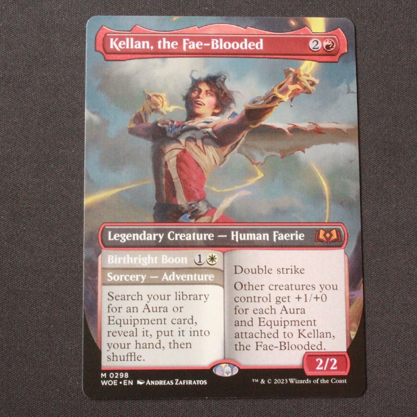 MTG Wilds of Eldraine (WOE) Mythic Kellan, the Fae-Blooded (Borderless) 298 NM