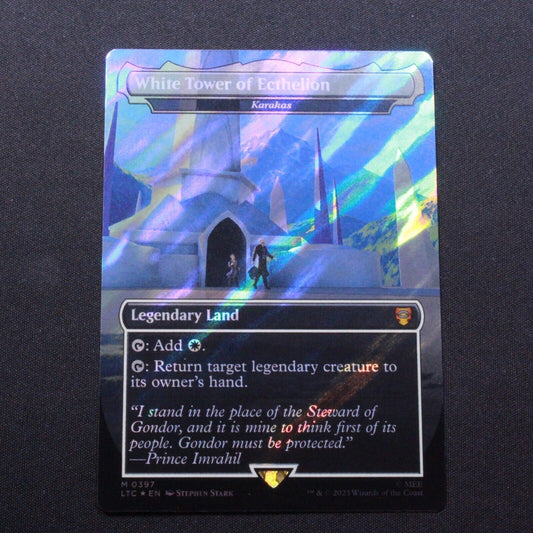 MTG Lord of the Rings LTC White Tower of Ecthelion- Karakas Surge Foil 397 NM