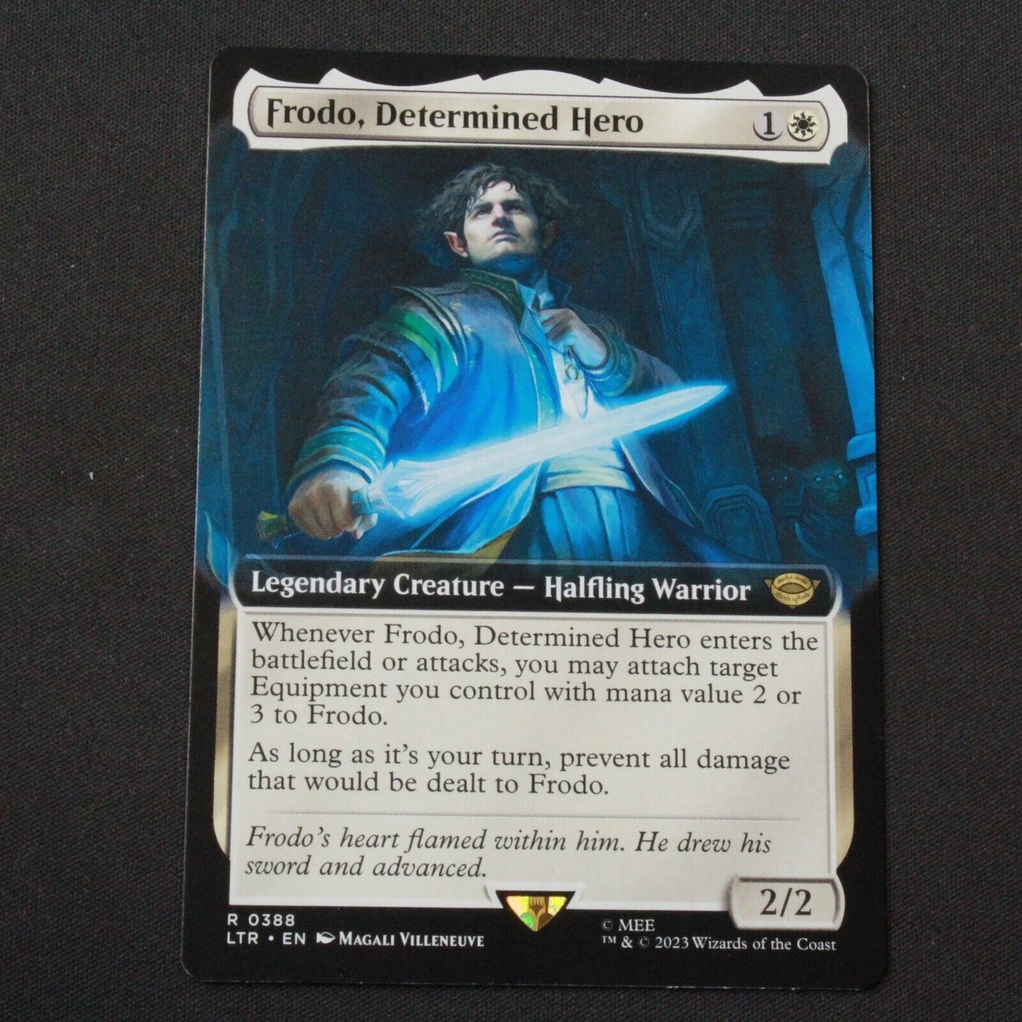 MTG Lord of the Rings (LTR) Rare Frodo, Determined Hero (Extended Art) 388 NM