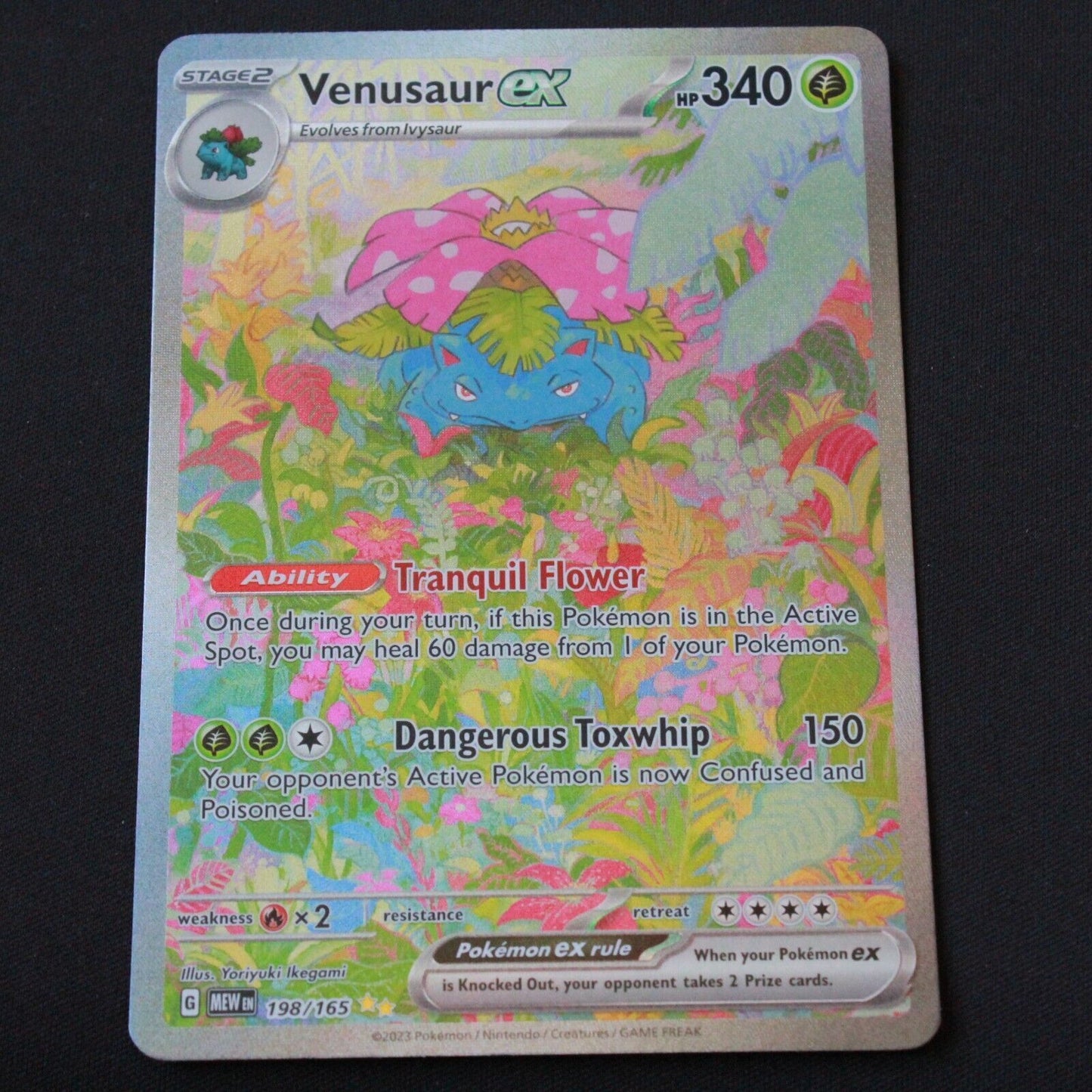 Pokemon Scarlet and Violet 151 Special Illustration Rare Venusaur ex 198/165 NM