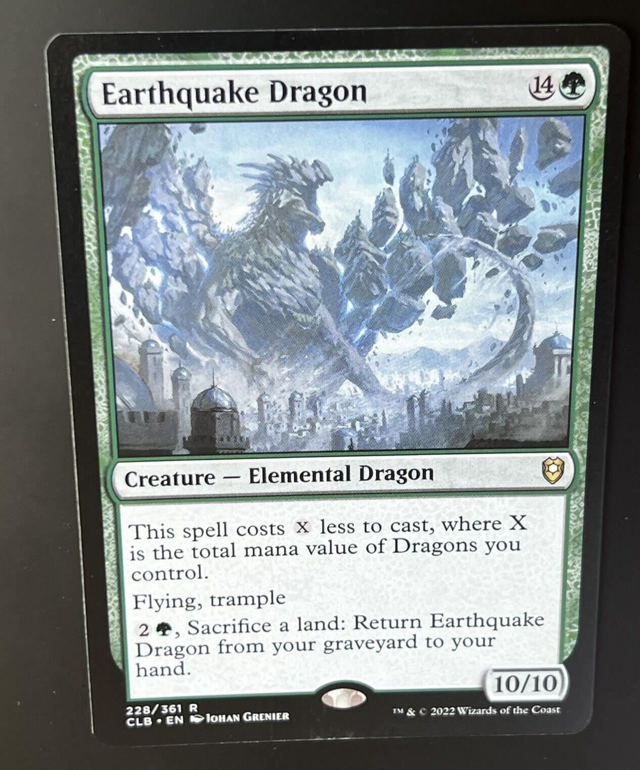 MTG Com Legends: Battle for Baldur's Gate (CLB) Rare Earthquake Dragon 228 NM