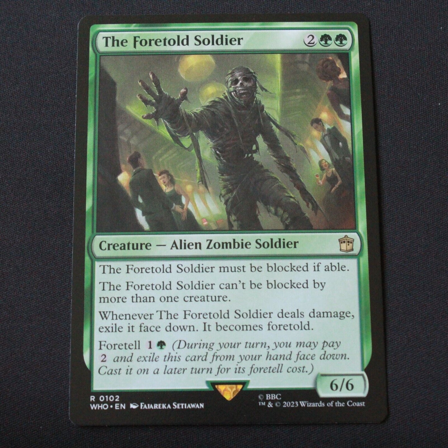 MTG Universes Beyond: Doctor Who (WHO) Rare The Foretold Soldier 102 NM