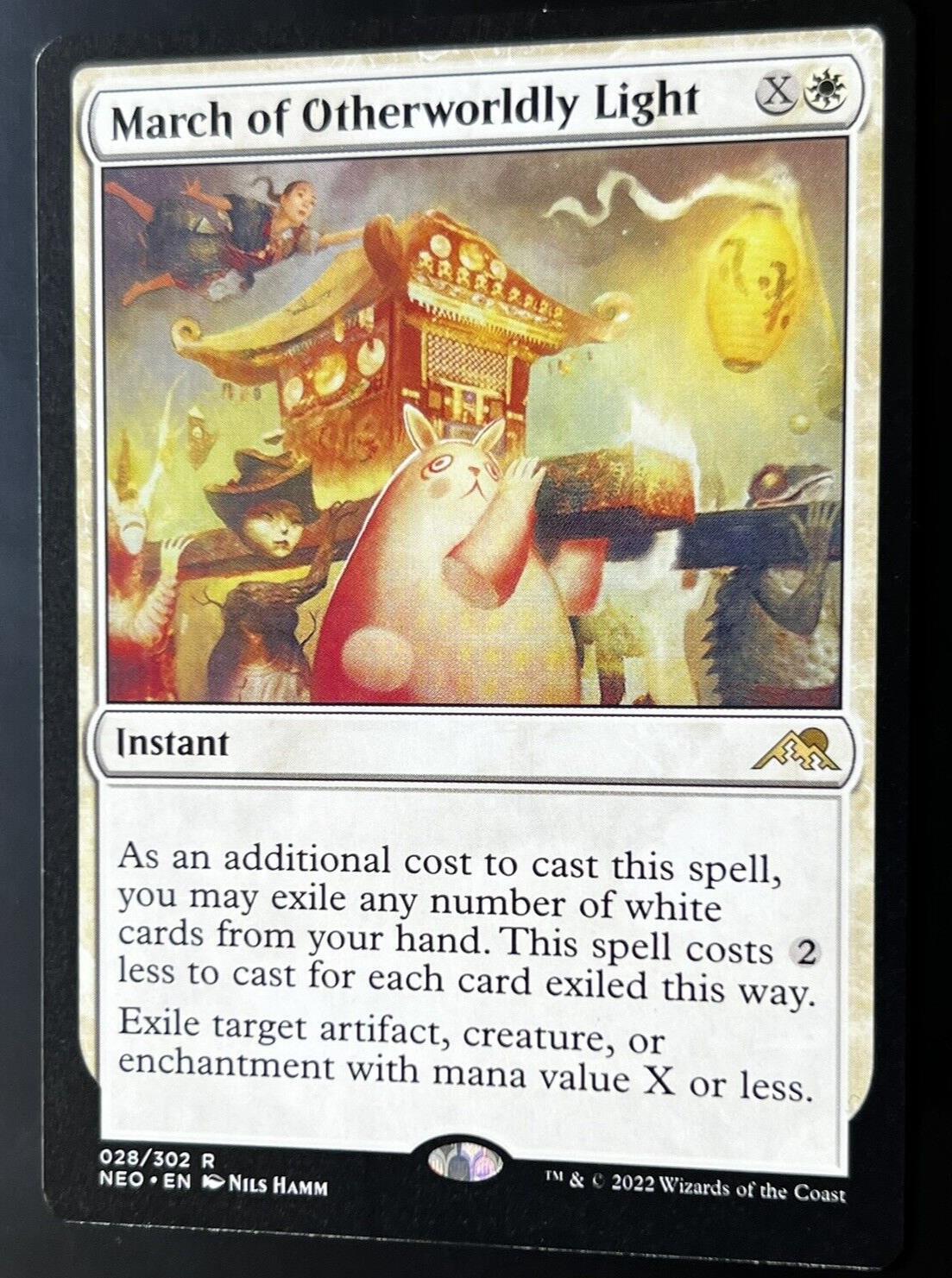 MTG Kamigawa: Neon Dynasty (NEO) Rare March of Otherworldly Light 28 NM