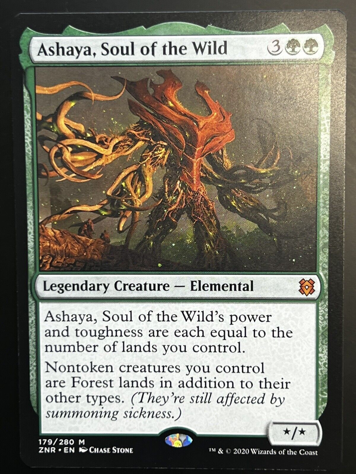 MTG Zendikar Rising (ZNR) Mythic Ashaya, Soul of the Wild 179 NM