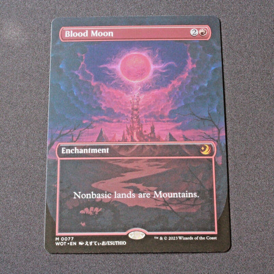 MTG Wilds of Eldraine: Enchanting WOT Mythic Blood Moon Anime Borderless 77 NM