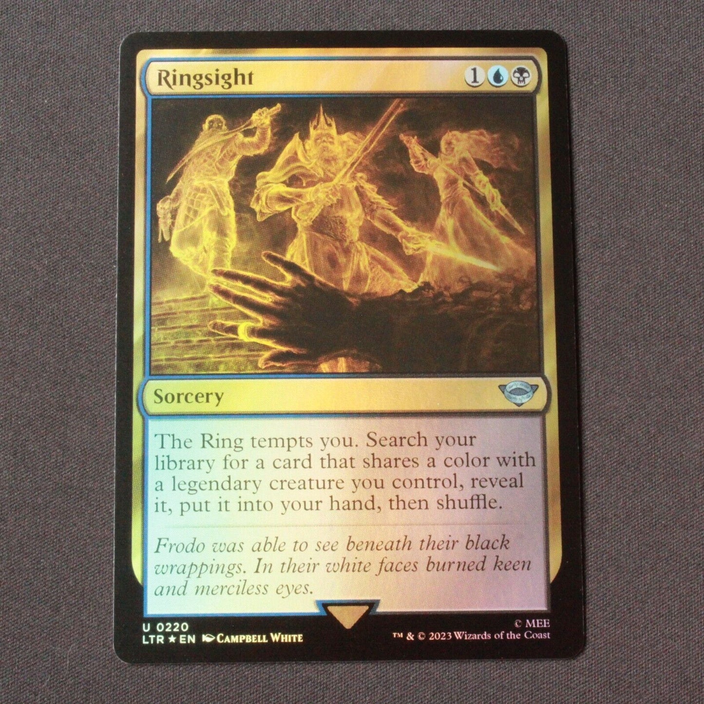 MTG The Lord of the Rings (LTR) Uncommon FOIL Ringsight 220 NM