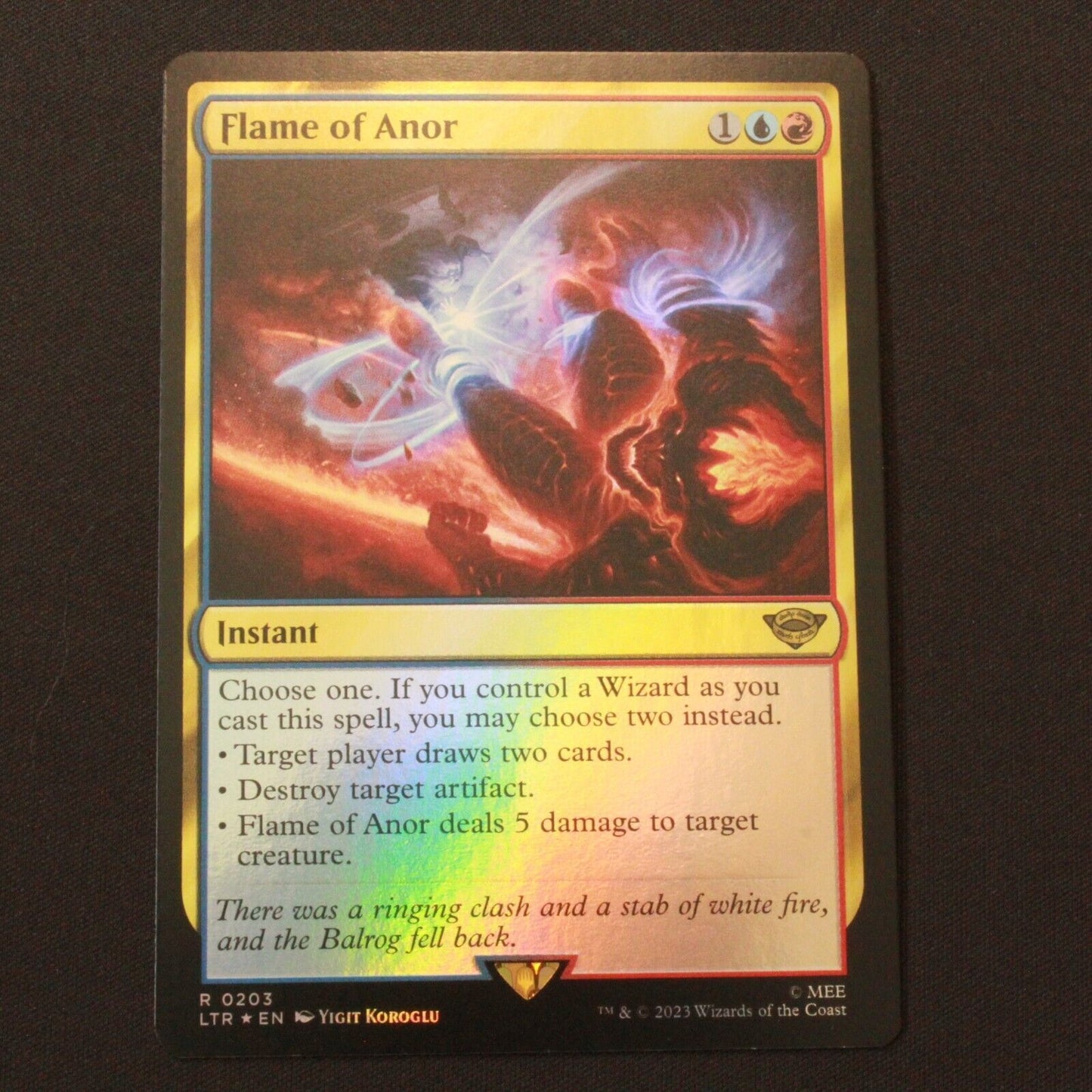 MTG The Lord of the Rings: (LTR) Rare FOIL Flame of Anor 203 NM