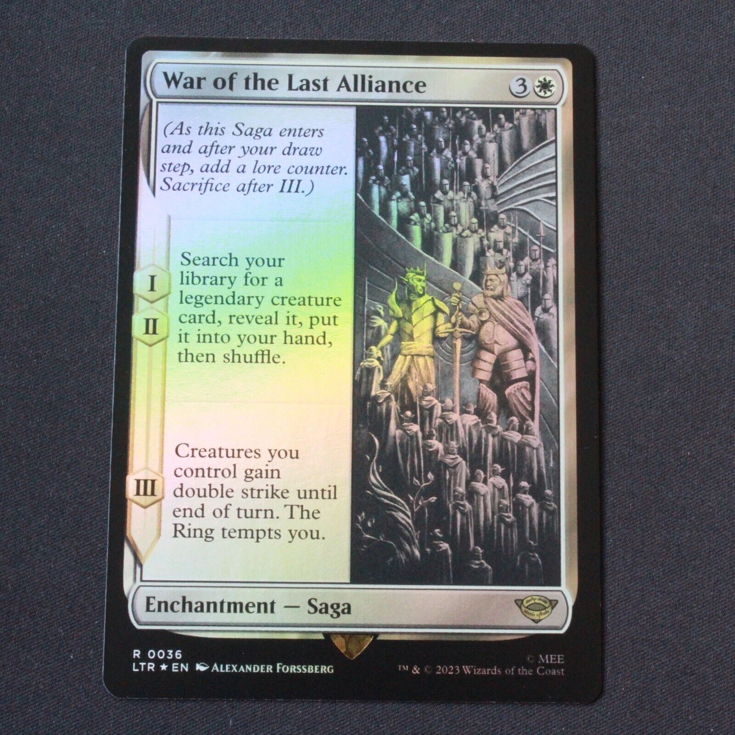 MTG The Lord of the Rings (LTR) Rare FOIL War of the Last Alliance 36 NM