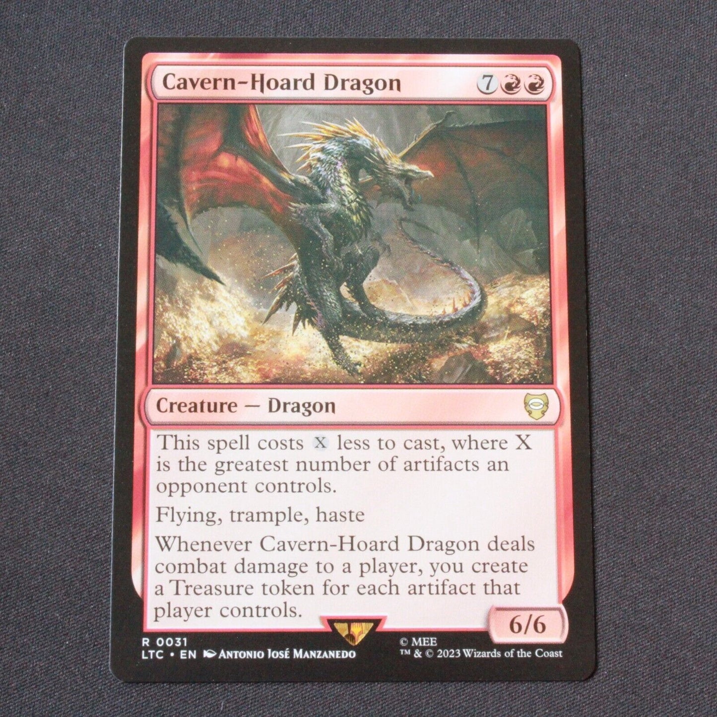 MTG Commander: The Lord of the Rings (LTC) Rare Cavern-Hoard Dragon 31 NM