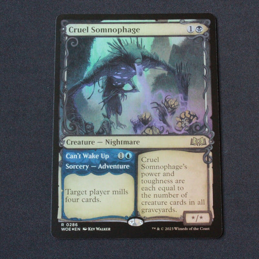 MTG Wilds of Eldraine (WOE) Rare FOIL Cruel Somnophage (Showcase) 286 NM