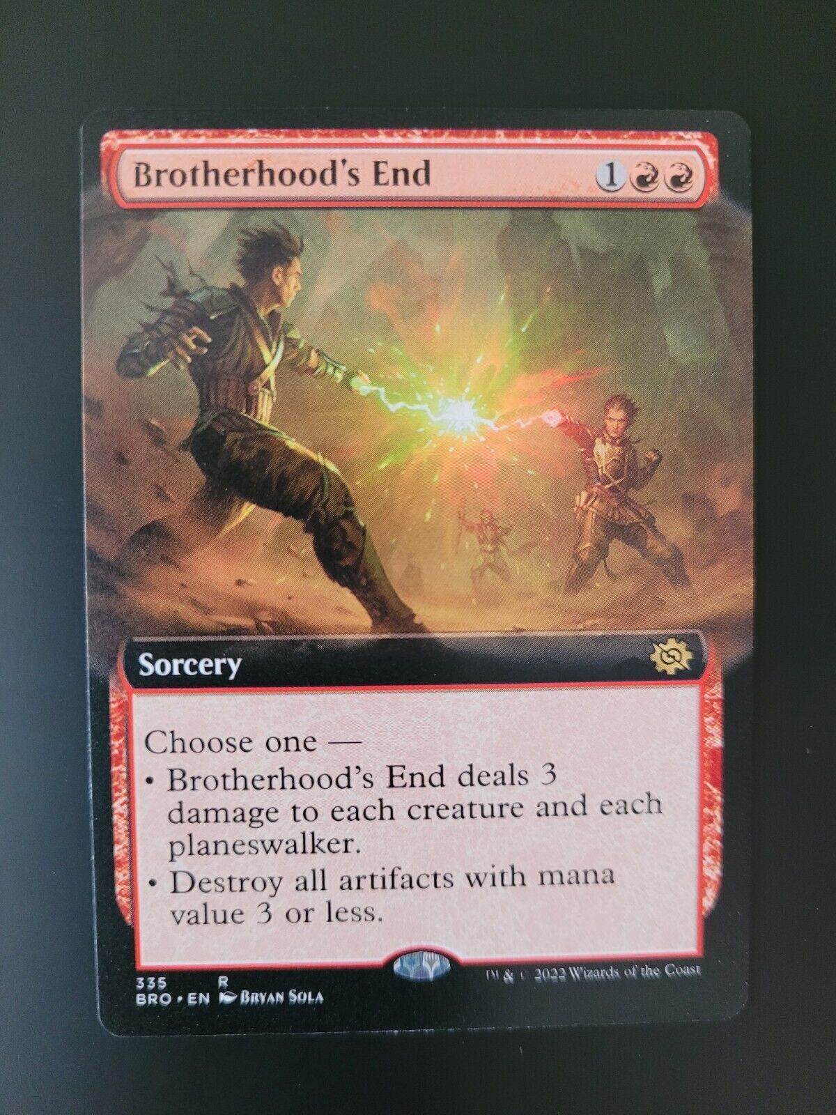 MTG The Brothers' War (BRO) Rare Brotherhood's End (Extended Art) 335 NM