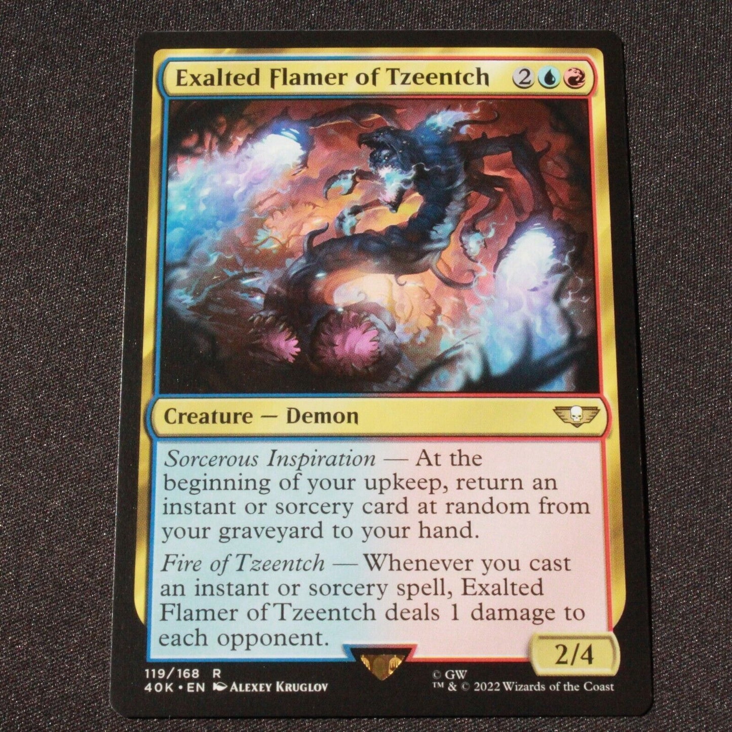 MTG Warhammer 40,000 (40K) Rare Exalted Flamer of Tzeentch 119 NM