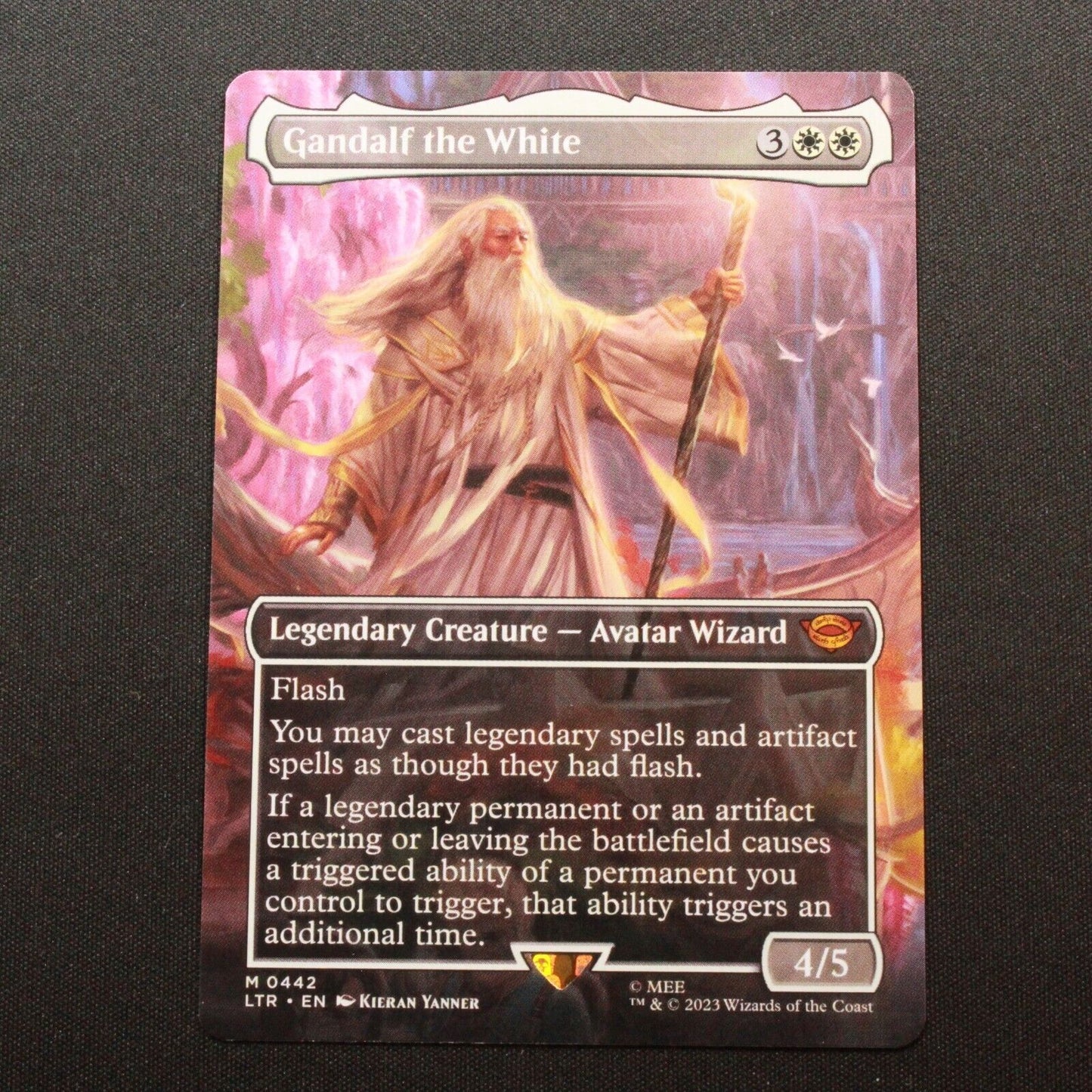 MTG The Lord of the Rings (LTR) Mythic Gandalf the White (Borderless) 442 NM
