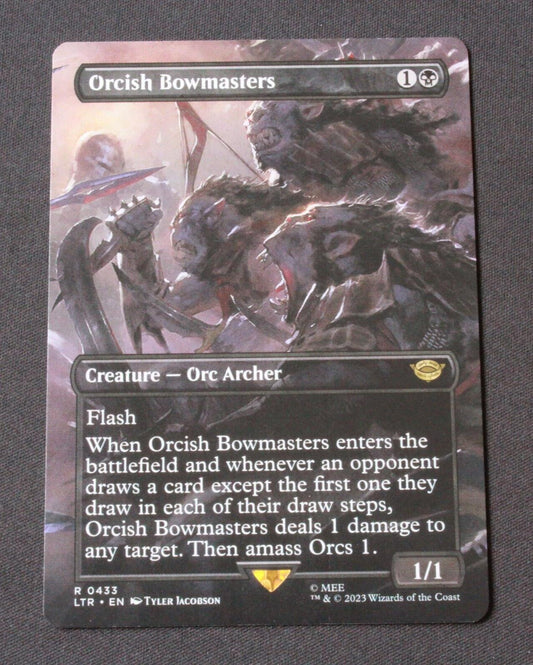 MTG Lord of the Rings (LTR) Rare Orcish Bowmasters Borderless 433 NM