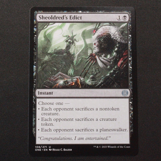 MTG Phyrexia: All Will Be One (ONE) Uncommon Sheoldred's Edict 108 NM