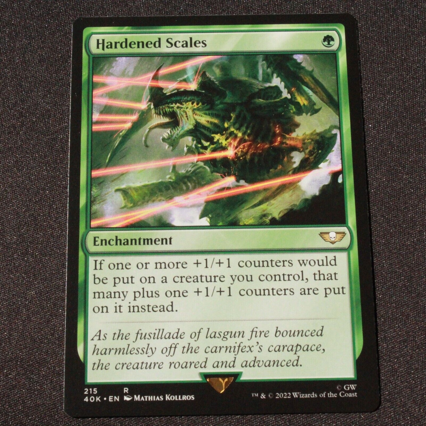 MTG Warhammer 40,000 (40K) Rare Hardened Scales 215 NM