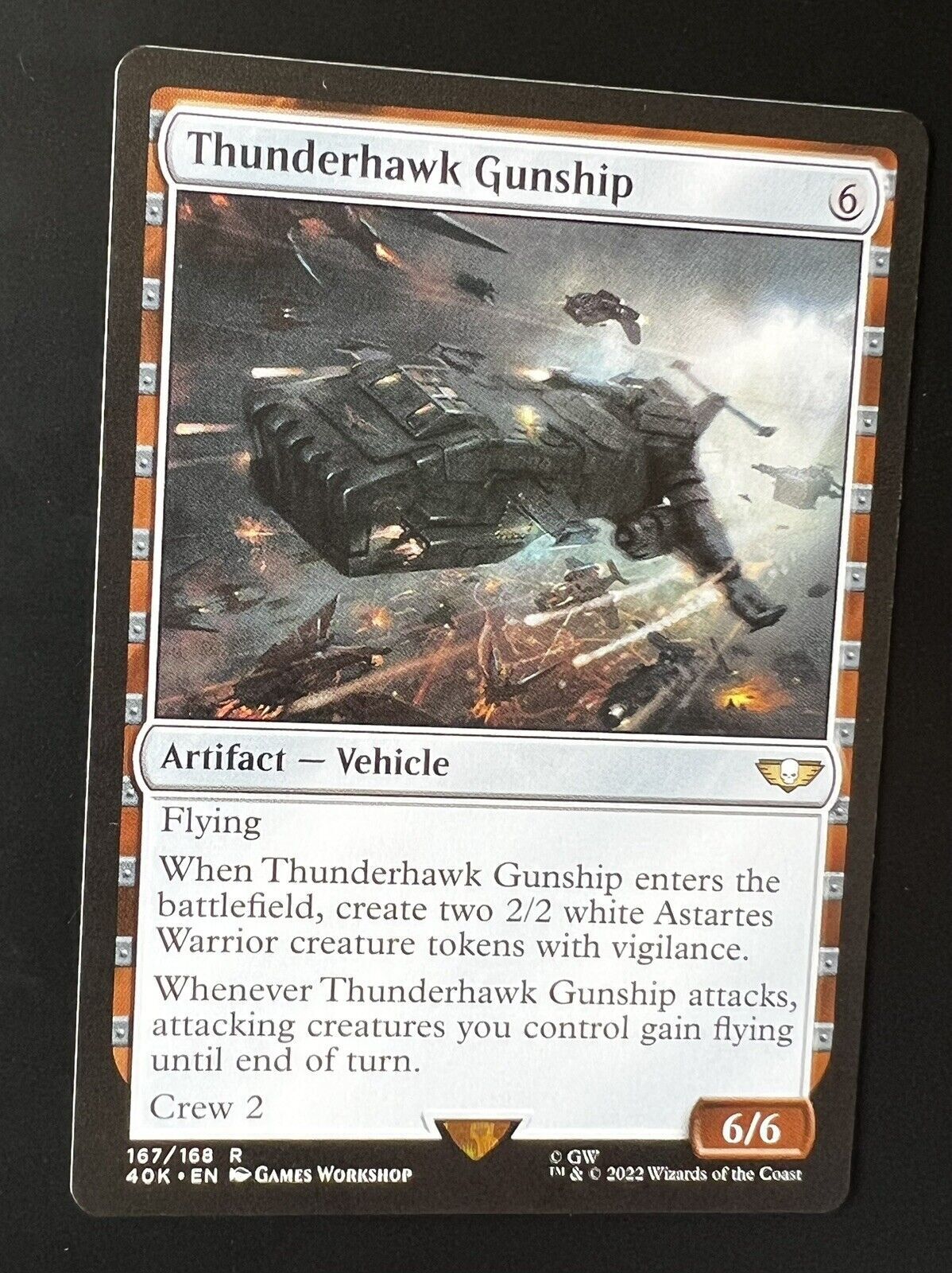 MTG Universes Beyond Warhammer 40K Rare Thunderhawk Gunship 167 NM