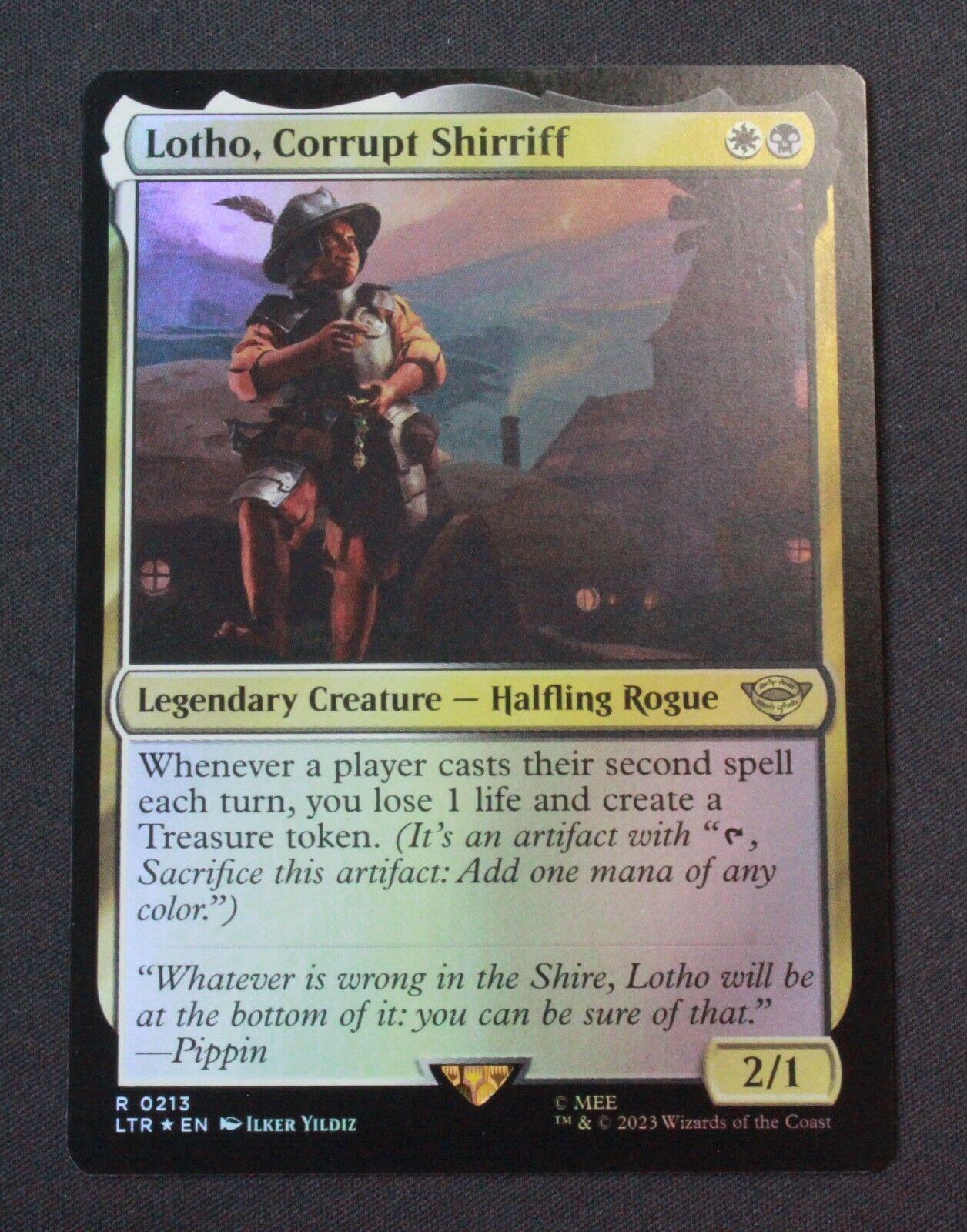 MTG The Lord of the Rings (LTR) Rare FOIL Lotho, Corrupt Shirriff 213 NM