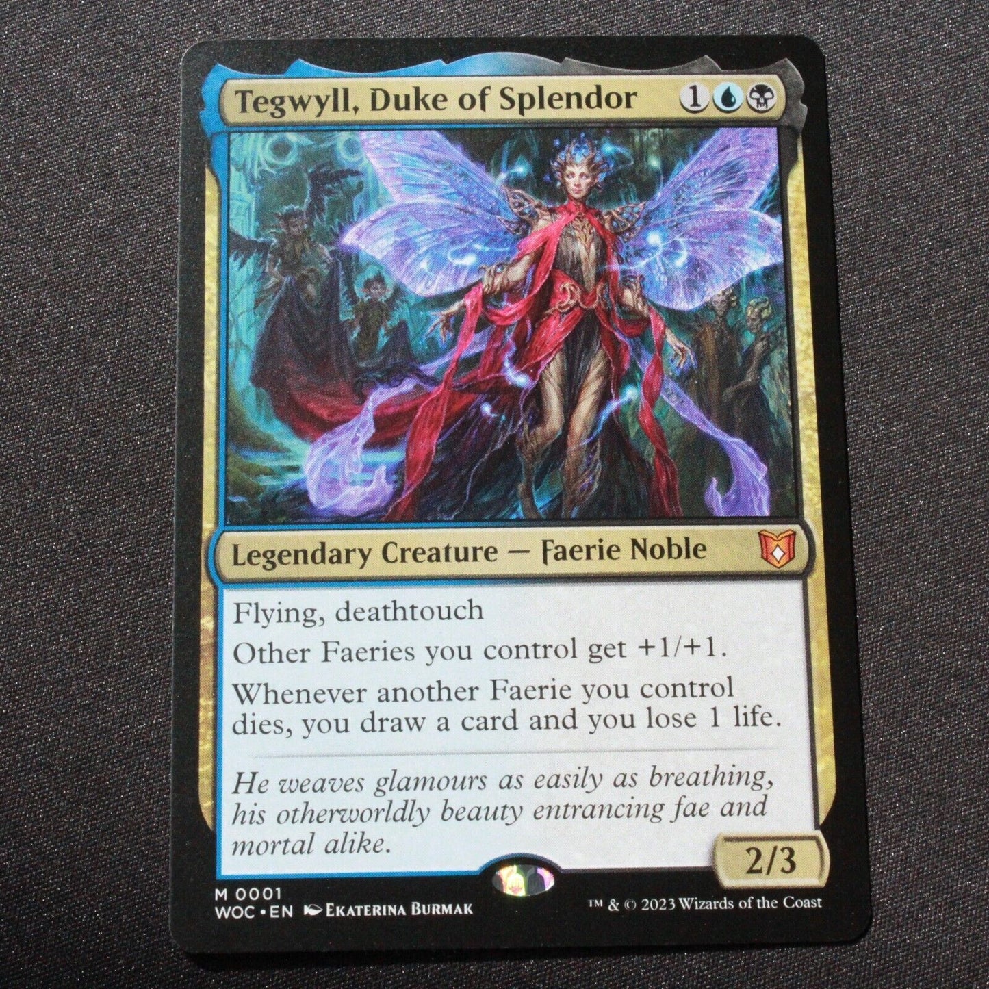 MTG Commander: Wilds of Eldraine (WOC) Mythic Tegwyll, Duke of Splendor 1 NM