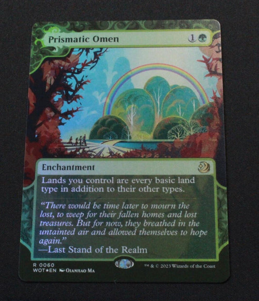 MTG Wilds of Eldraine: Enchanting Tales (WOT) Rare FOIL Prismatic Omen 60 NM