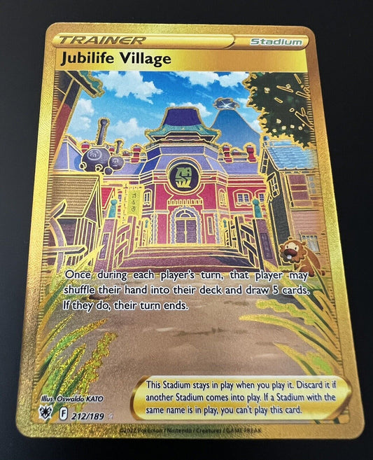 Pokemon SWSH Astral Radiance Secret Rare Holo Jubilife Village Secret 212/189 NM