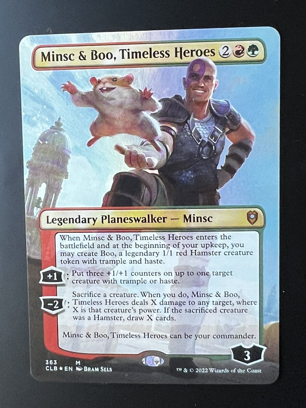 MTG Commander Baldurs Gate FOIL Minsc & Boo Timeless Heroes Borderless 363 NM