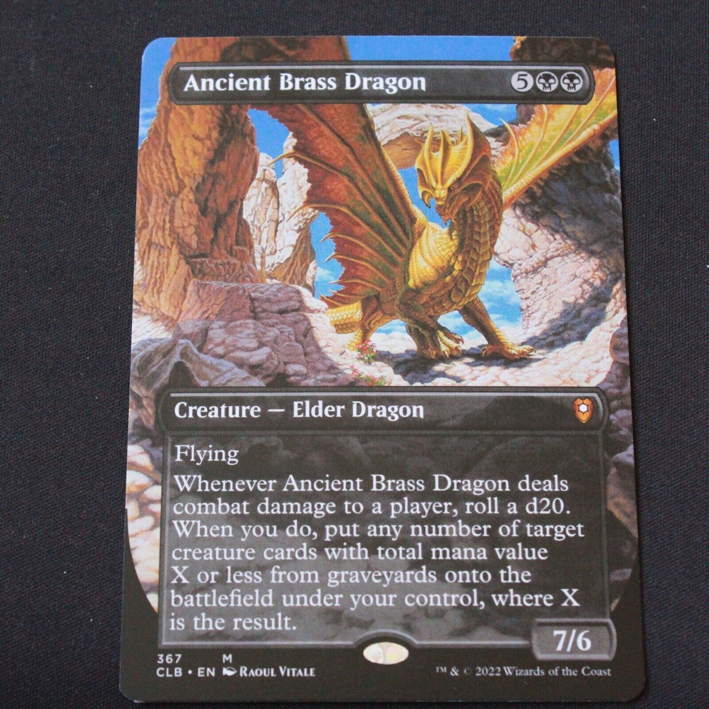 MTG Baldurs Gate (CLB) Mythic Ancient Brass Dragon (Borderless) 367 NM