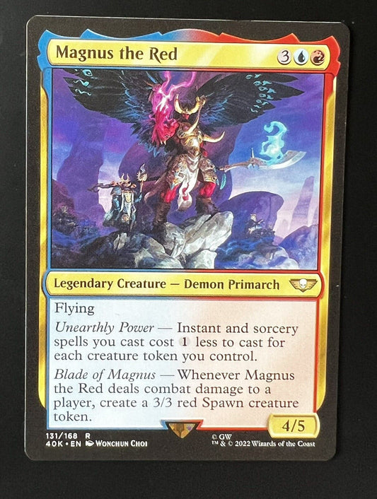 MTG Universes Beyond Warhammer 40K Rare Magnus the Red 131 NM