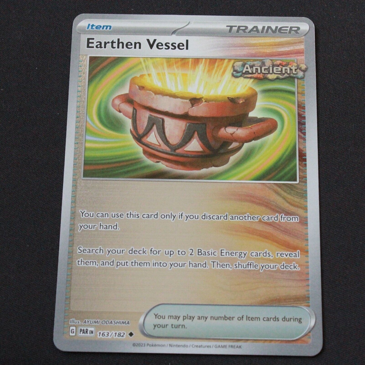 Pokemon SV04: Paradox Rift Uncommon Holofoil Earthen Vessel 163/182 NM