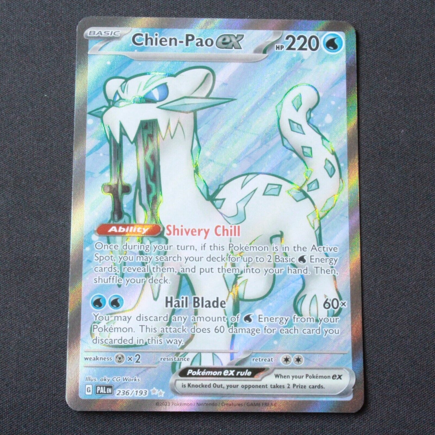 Pokemon SV02: Paldea Evolved Ultra Rare Holofoil Chien-Pao ex 236/193 NM