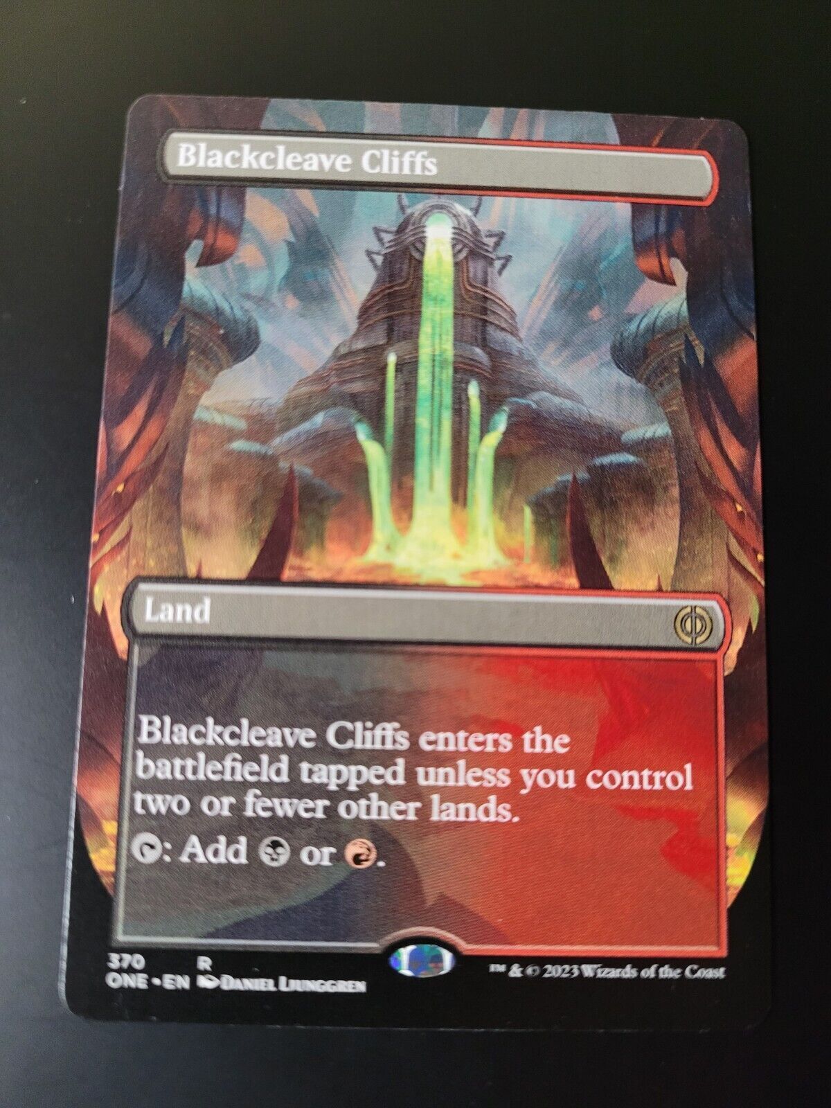 MTG Phyrexia: All Will Be One (ONE) Rare Blackcleave Cliffs (Borderless) 370 NM