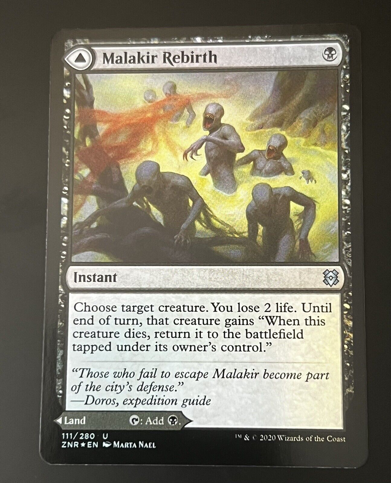 MTG Zendikar Rising  (ZNR) Uncommon FOIL Malakir Rebirth 111 NM