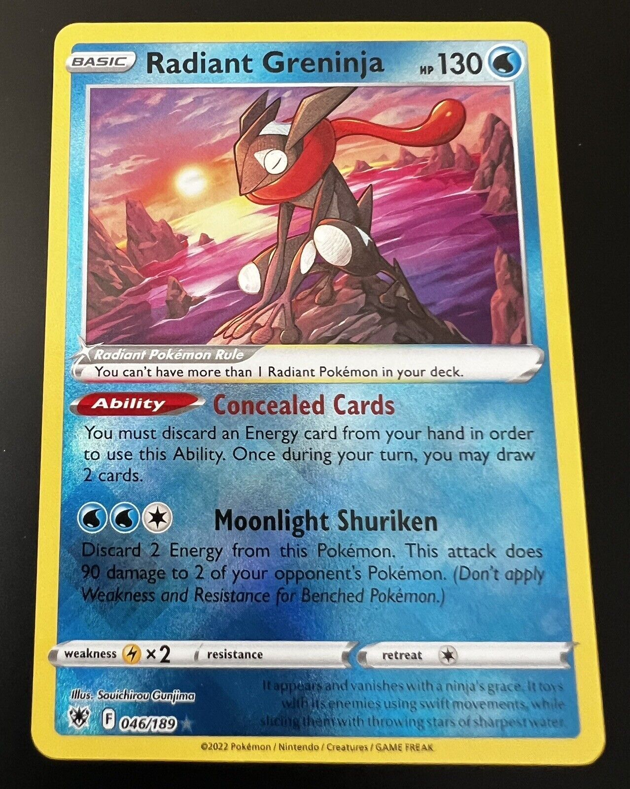 Pokemon SWSH - Astral Radiance Radiant Rare Holofoil Radiant Greninja 046/189 NM