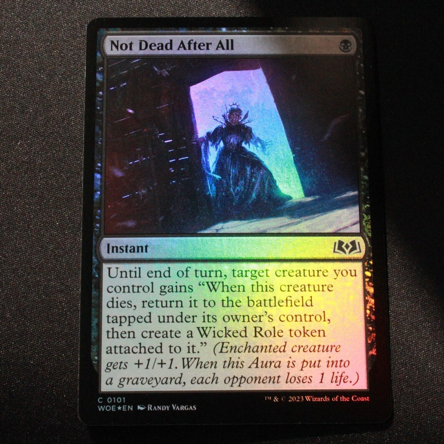 MTG Wilds of Eldraine (WOE) Common FOIL Not Dead After All 101 NM