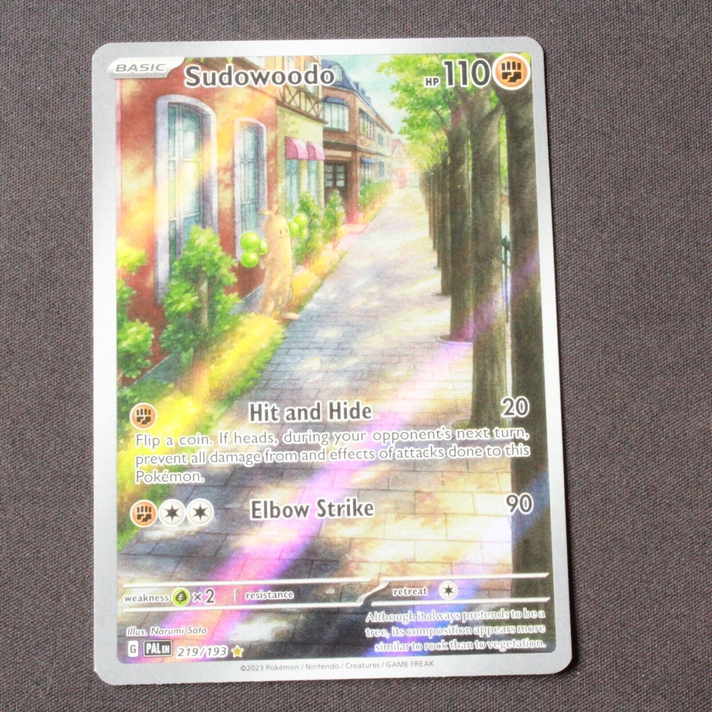 Pokemon SV02: Paldea Evolved Illustration Rare Holofoil Sudowoodo 219/193 NM