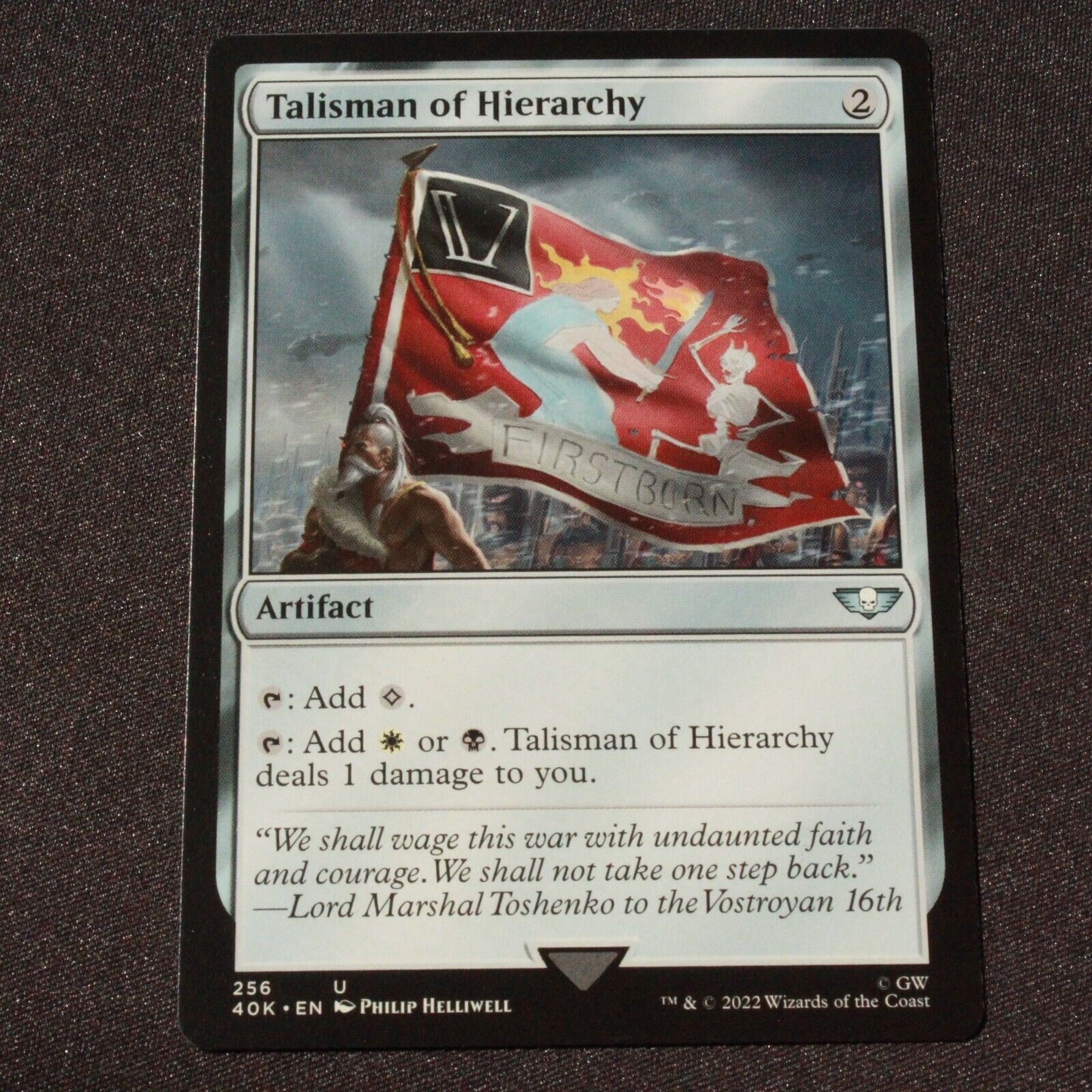 MTG Warhammer 40,000 (40K) Uncommon Talisman of Hierarchy 256 NM