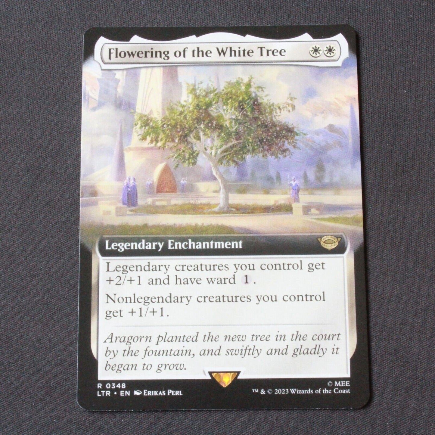 MTG Lord of the Rings (LTR) Rare Flowering of the White Tree Extended Art 348 NM