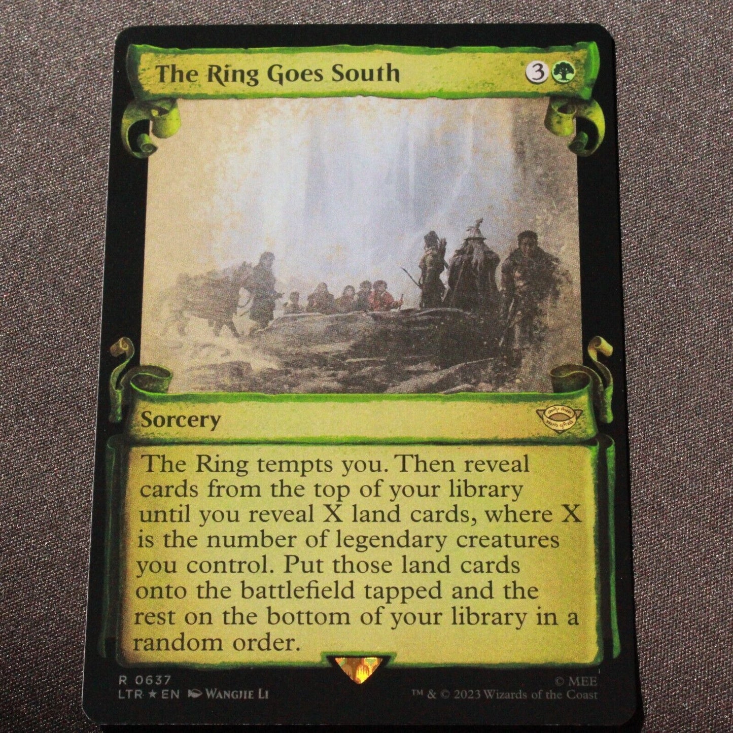 MTG Lord of the Rings LTR Rare FOIL The Ring Goes South Showcase Scrolls 637 NM