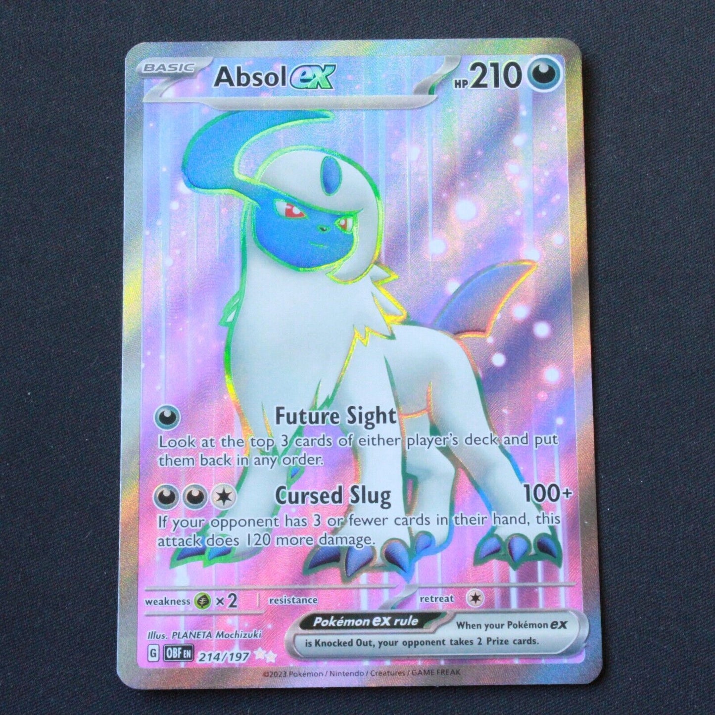 Pokemon SV03: Obsidian Flames Ultra Rare Holofoil Absol ex 214/197 NM