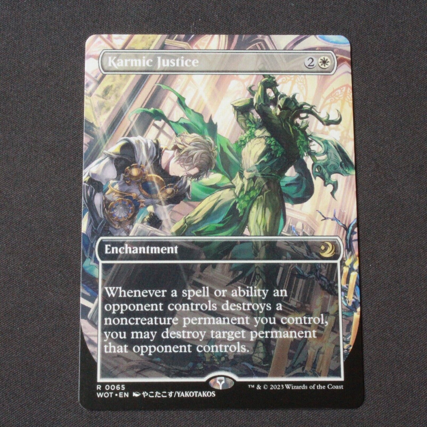 MTG Wilds of Eldraine: (WOT) Rare Karmic Justice (Anime Borderless) 65 NM