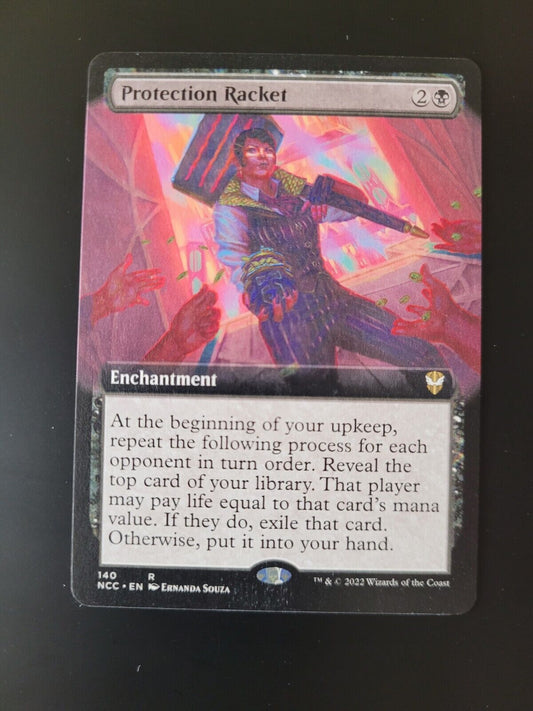 MTG Commander Streets of New Capenna NCC R Protection Racket Extended Art 140 NM