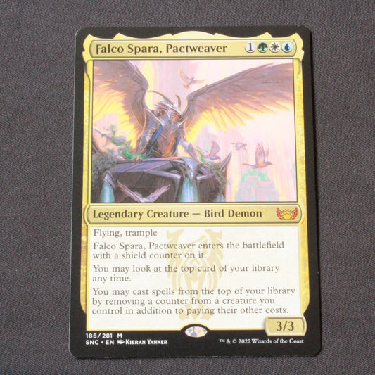 MTG Streets of New Capenna (SNC) Mythic Falco Spara, Pactweaver 186 NM