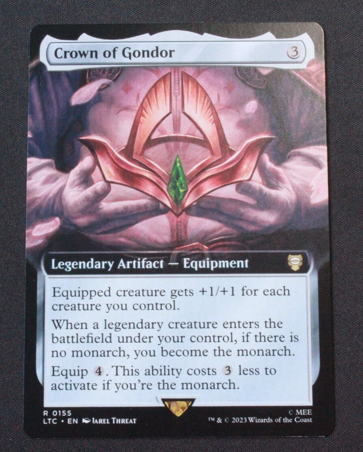 MTG Commander The Lord of the Rings LTC Rare Crown of Gondor Extended Art 155 NM